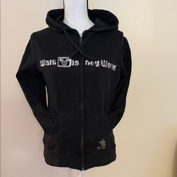 Walt Disney Tops - Black Disney Hoodie Sweatshirt